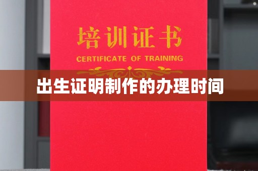 界首出生证明制作的办理时间