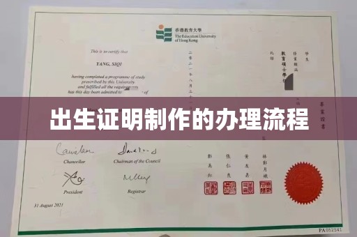 界首出生证明制作的办理流程