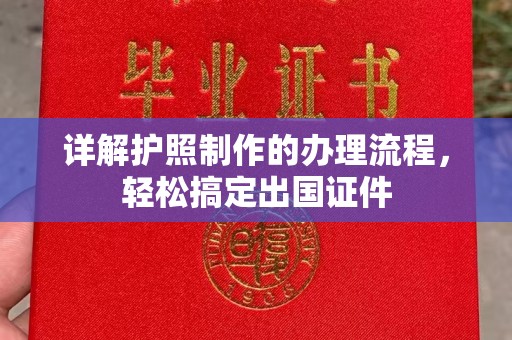 界首详解护照制作的办理流程，轻松搞定出国证件