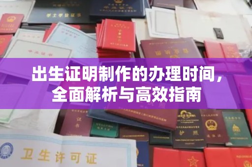 界首出生证明制作的办理时间，全面解析与高效指南