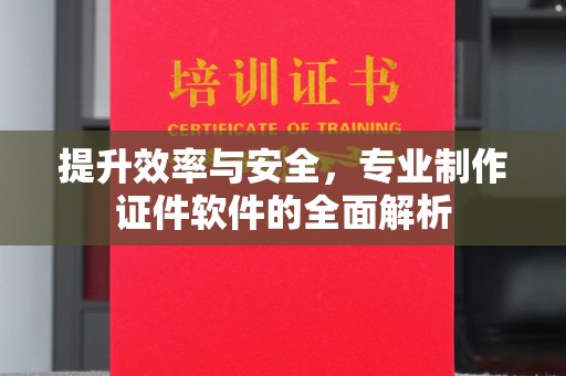 界首提升效率与安全，专业制作证件软件的全面解析