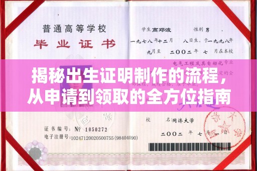 界首揭秘出生证明制作的流程，从申请到领取的全方位指南