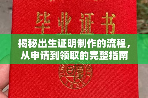 界首揭秘出生证明制作的流程，从申请到领取的完整指南