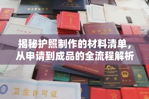 界首揭秘护照制作的材料清单，从申请到成品的全流程解析