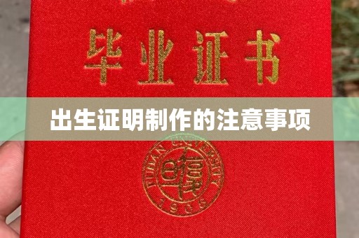 界首出生证明制作的注意事项