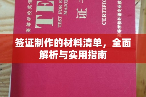 界首签证制作的材料清单，全面解析与实用指南