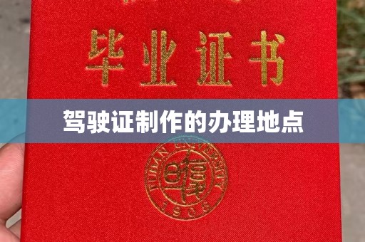 界首驾驶证制作的办理地点