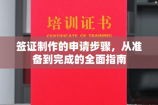 界首签证制作的申请步骤，从准备到完成的全面指南