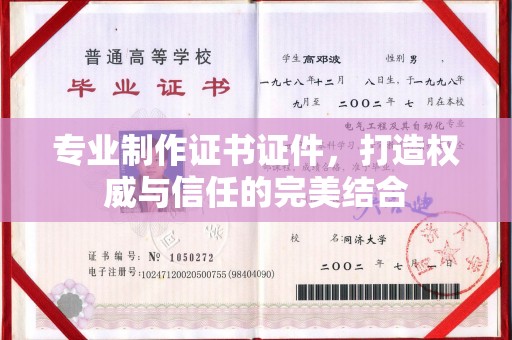界首专业制作证书证件，打造权威与信任的完美结合