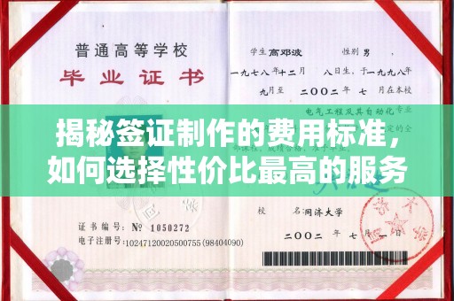 界首揭秘签证制作的费用标准，如何选择性价比最高的服务？