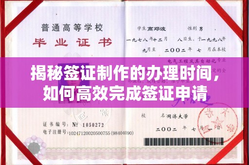 界首揭秘签证制作的办理时间，如何高效完成签证申请