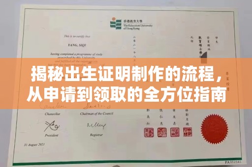 界首揭秘出生证明制作的流程，从申请到领取的全方位指南