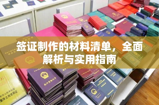 界首签证制作的材料清单，全面解析与实用指南