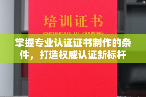 界首掌握专业认证证书制作的条件，打造权威认证新标杆
